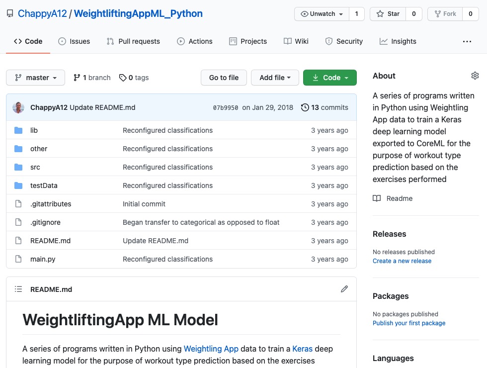 Weightlifting App ML